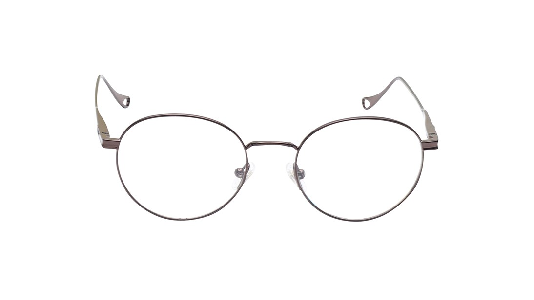 Image 1 of Gun Metal Oval Eyeglasses for Men and Women from Titan Available at Titan Eye+
