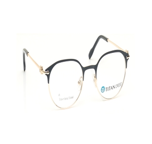 Image 2 of Black Oval Eyeglasses for Men and Women from Titan Available at Titan Eye+