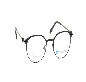 Image 2 of Black Round Eyeglasses for Men and Women from Titan Available at Titan Eye+