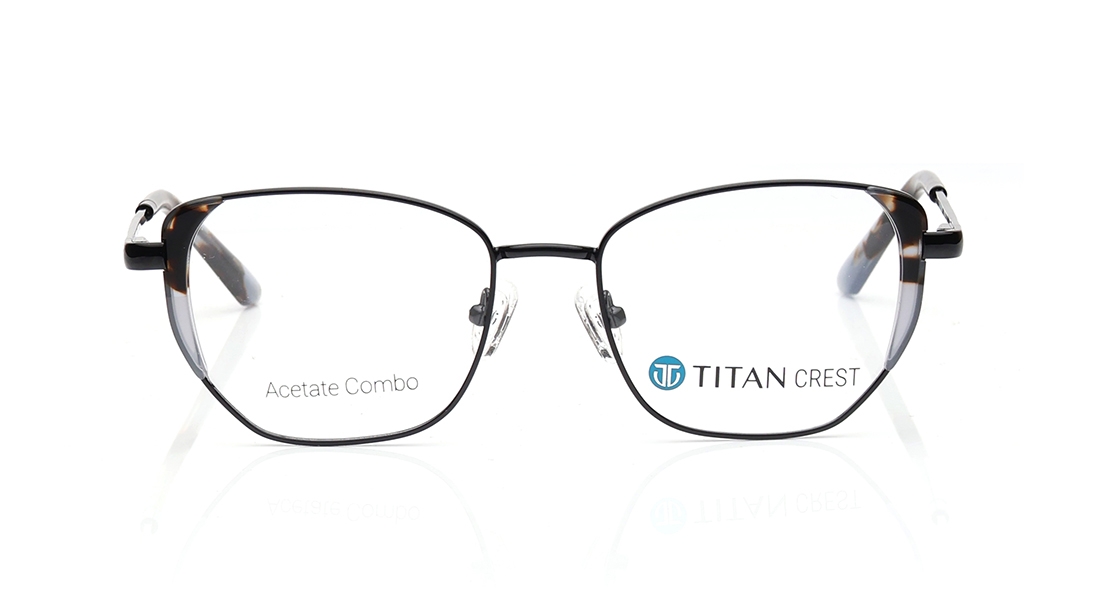 Image 1 of Black CatEye Eyeglasses for Women from Titan Available at Titan Eye+