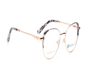 Image 2 of Rose Gold Oval Eyeglasses for Women from Titan Available at Titan Eye+