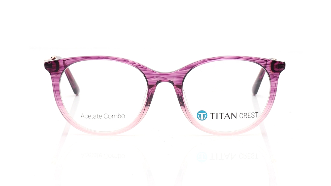 Image 1 of Pink Rectangle Eyeglasses for Women from Titan Available at Titan Eye+