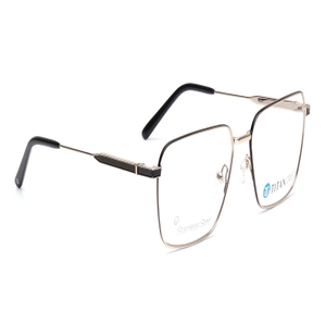 Image 2 of Silver Square Eyeglasses for Men from Titan Available at Titan Eye+