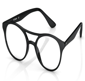 Image 2 of Black Phantos Eyeglasses for Men and Women from Titan Available at Titan Eye+