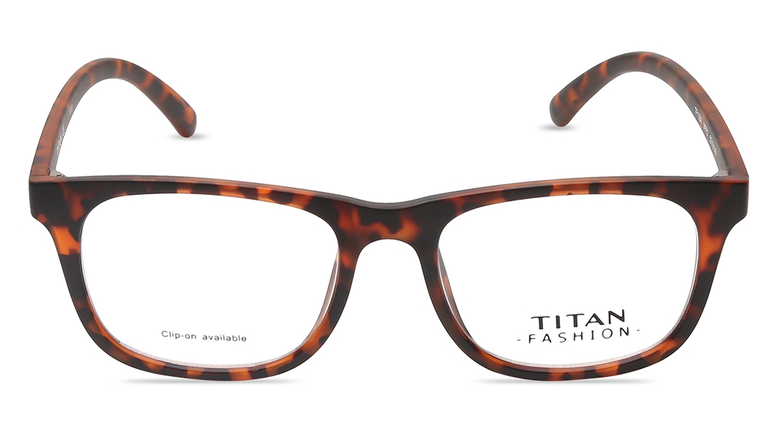 Image 1 of Havana Wayfarer Eyeglasses for Men and Women from Titan Available at Titan Eye+