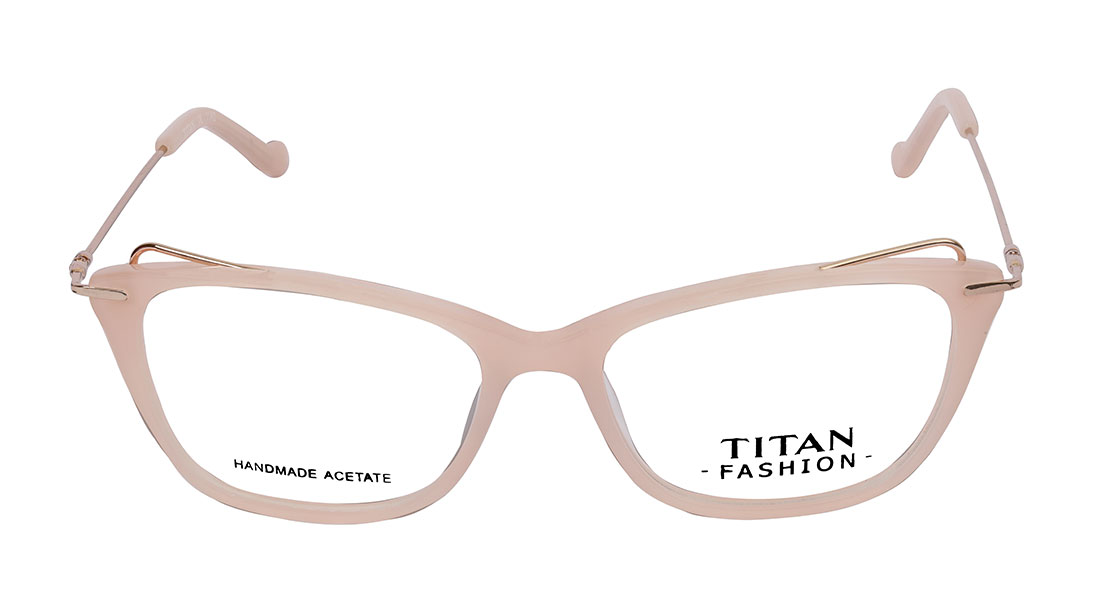 Image 1 of Peach CatEye Eyeglasses for Women from Titan Available at Titan Eye+