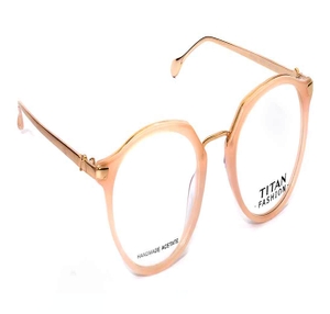 Image 2 of Peach Round Eyeglasses for Women from Titan Available at Titan Eye+