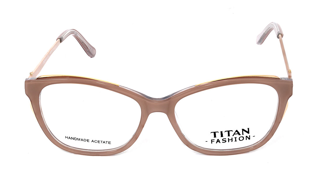Image 1 of Brown CatEye Eyeglasses for Women from Titan Available at Titan Eye+