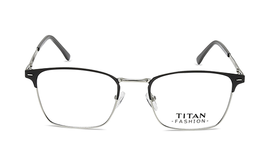 Image 1 of Black Clubmaster Eyeglasses for Men from Titan Available at Titan Eye+