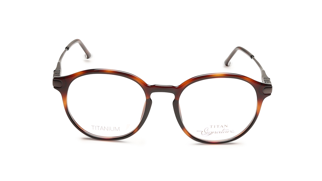 Image 1 of Havana Round Eyeglasses for Men and Women from Titan Available at Titan Eye+