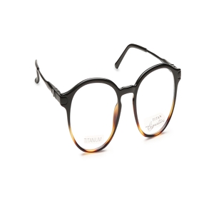Image 2 of Black Round Eyeglasses for Men and Women from Titan Available at Titan Eye+
