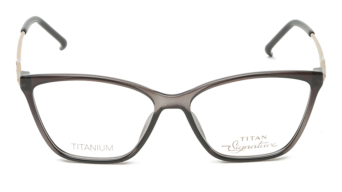 Image 1 of Grey CatEye Eyeglasses for Women from Titan Available at Titan Eye+