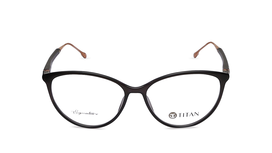 Image 1 of Black CatEye Eyeglasses for Women from Titan Available at Titan Eye+