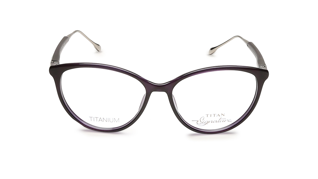Image 1 of Purple CatEye Eyeglasses for Women from Titan Available at Titan Eye+