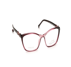 Image 2 of Pink Rectangle Eyeglasses for Women from Titan Available at Titan Eye+