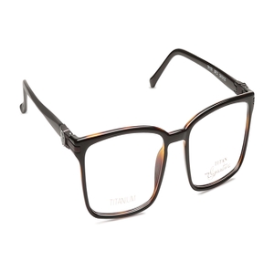 Image 2 of Brown Rectangle Eyeglasses for Men and Women from Titan Available at Titan Eye+