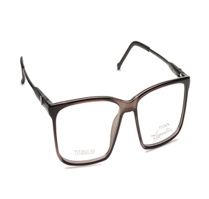 Image 2 of Brown Rectangle Eyeglasses for Men and Women from Titan Available at Titan Eye+