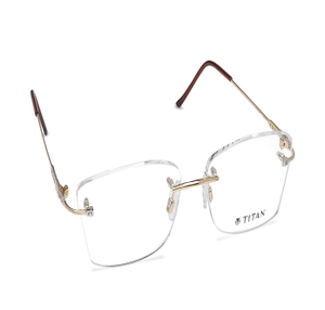 Image 2 of Gold CatEye Eyeglasses for Women from Aristo Available at Titan Eye+