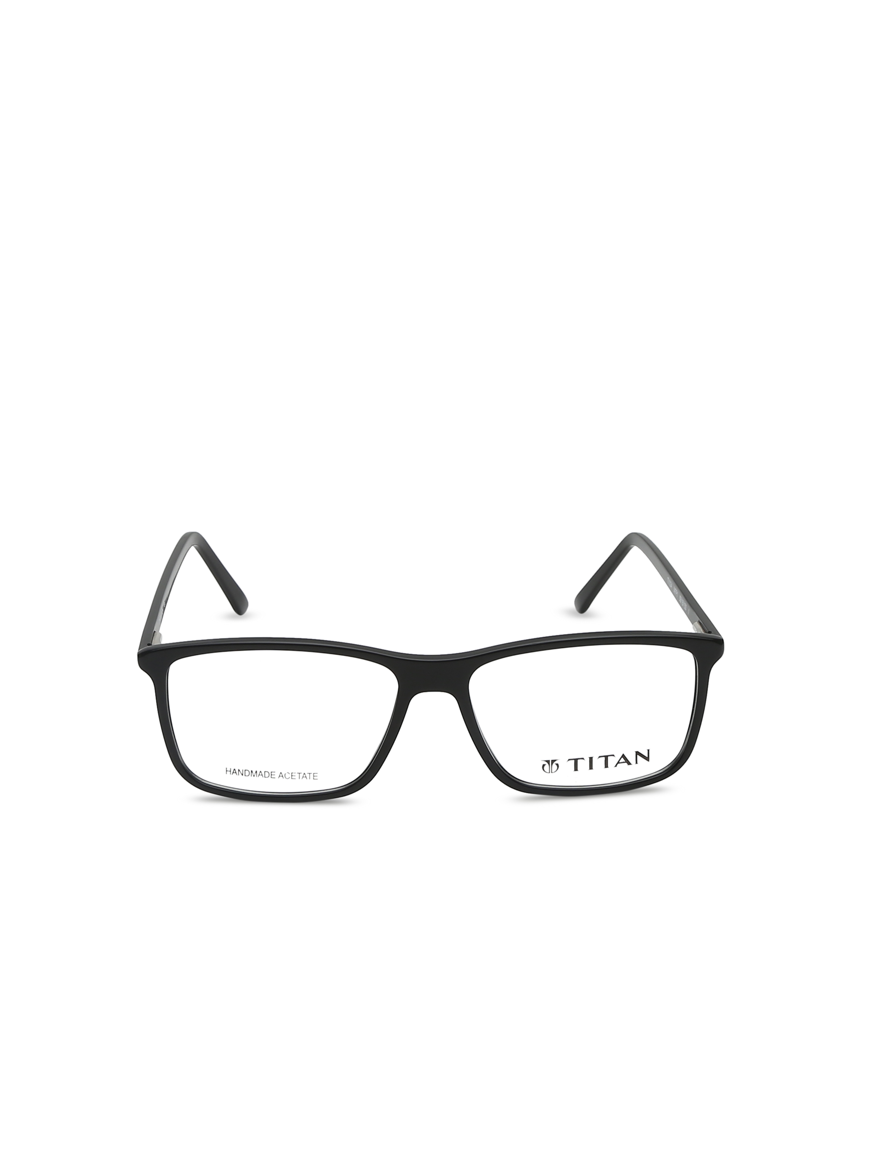 Image 1 of Black Wayfarer Eyeglasses for Men from Titan Available at Titan Eye+