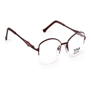 Image 2 of Maroon Rectangle Eyeglasses for Men and Women from Titan Available at Titan Eye+