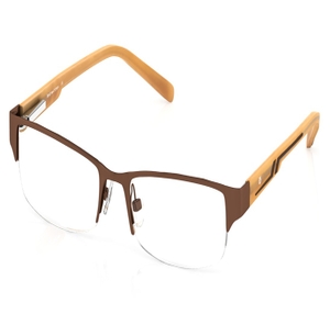 Image 2 of Brown Rectangle Eyeglasses for Men from Titan Available at Titan Eye+