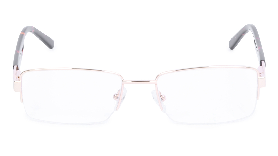 Image 1 of Rose Gold Rectangle Eyeglasses for Men and Women from Titan Available at Titan Eye+