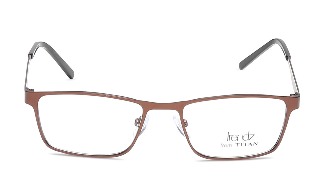Image 1 of Brown Wayfarer Eyeglasses for Men from Titan Available at Titan Eye+