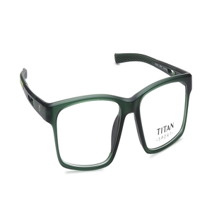 Image 2 of Green Rectangle Eyeglasses for Men and Women from Titan Available at Titan Eye+