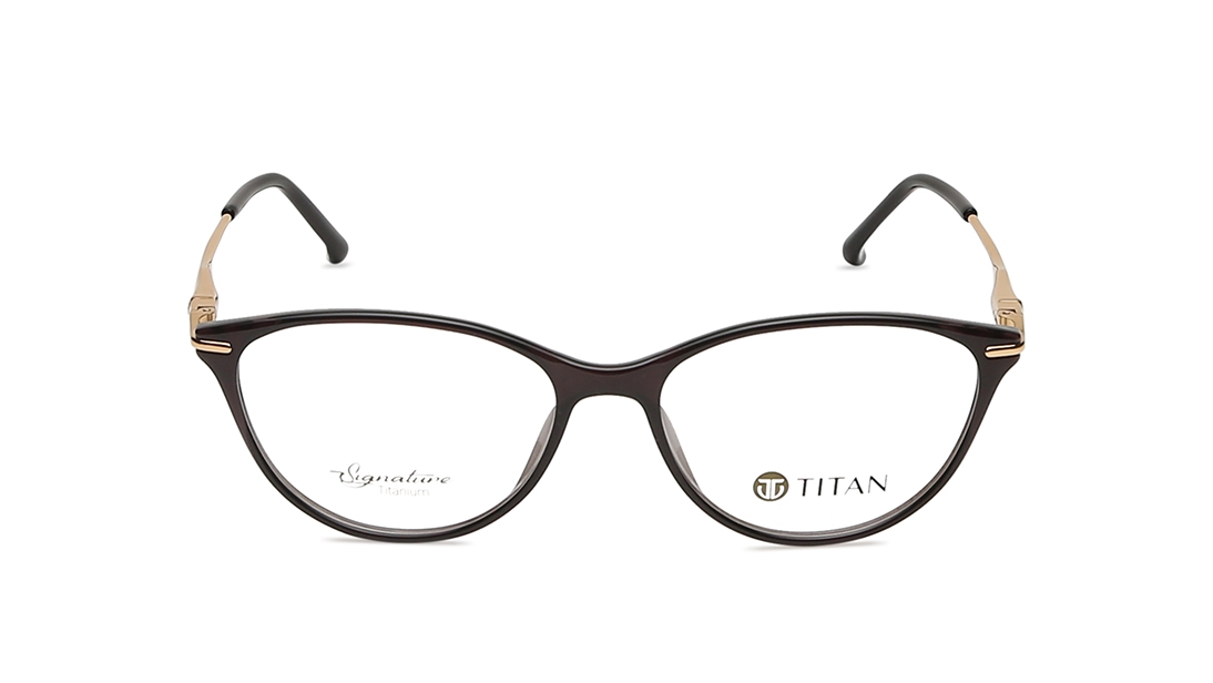 Image 1 of Black CatEye Eyeglasses for Women from Titan Available at Titan Eye+