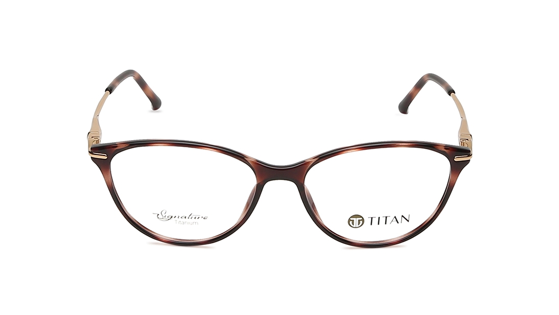 Image 1 of Brown CatEye Eyeglasses for Women from Titan Available at Titan Eye+
