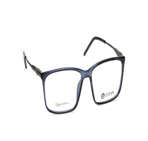 Image 2 of Blue Rectangle Eyeglasses for Men from Titan Available at Titan Eye+