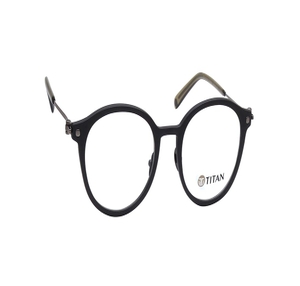 Image 2 of Black Round Eyeglasses for Men from Titan Available at Titan Eye+