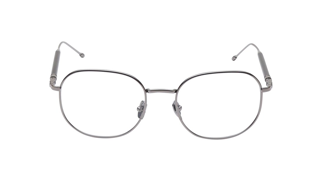 Image 1 of Silver Geometric Eyeglasses for Men from Titan Available at Titan Eye+