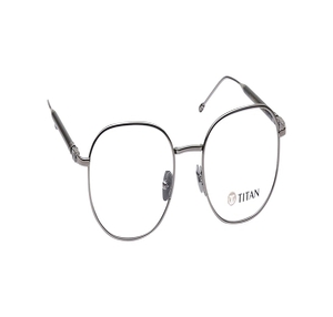 Image 2 of Silver Geometric Eyeglasses for Men from Titan Available at Titan Eye+