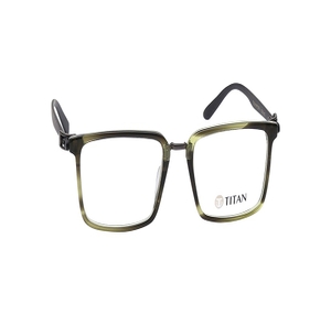 Image 2 of Olive Rectangle Eyeglasses for Men from Titan Available at Titan Eye+