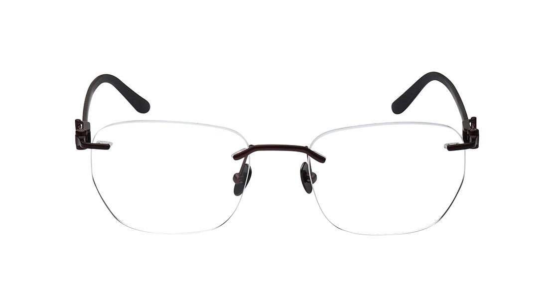 Image 1 of Brown Rectangle Eyeglasses for Men from Titan Available at Titan Eye+