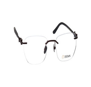 Image 2 of Brown Rectangle Eyeglasses for Men from Titan Available at Titan Eye+