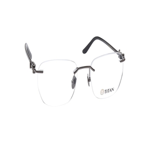 Image 2 of Grey Rectangle Eyeglasses for Men from Titan Available at Titan Eye+