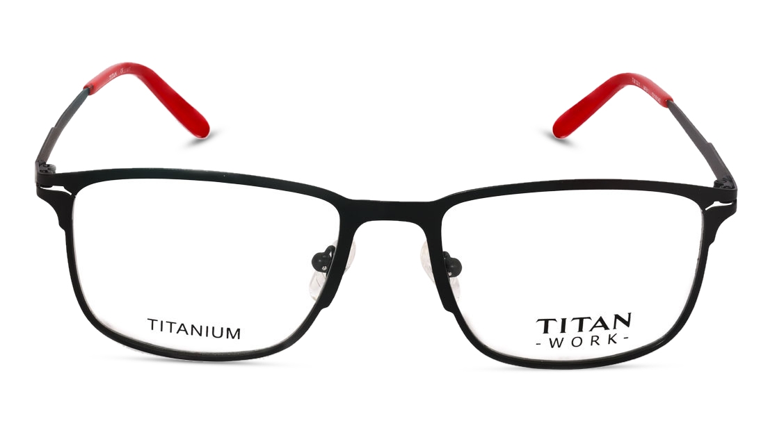 Image 1 of Black Wayfarer Eyeglasses for Men from Titan Available at Titan Eye+
