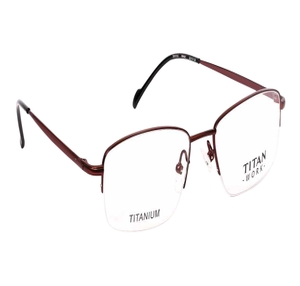 Image 2 of Maroon Rectangle Eyeglasses for Women from Titan Available at Titan Eye+