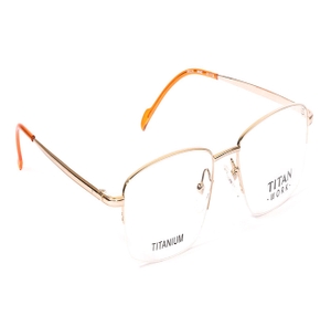 Image 2 of Gold Rectangle Eyeglasses for Women from Titan Available at Titan Eye+