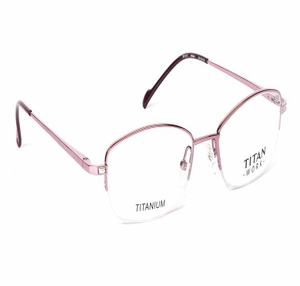 Image 2 of Pink Rectangle Eyeglasses for Women from Titan Available at Titan Eye+