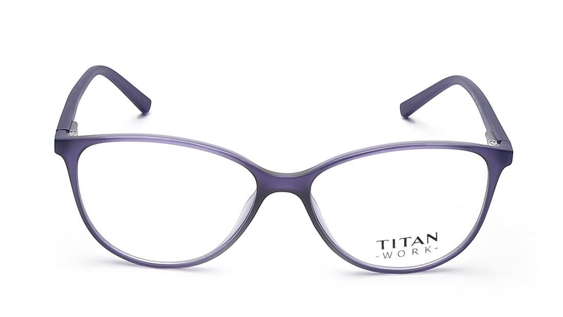 Image 1 of Purple Oval Eyeglasses for Women from Titan Available at Titan Eye+
