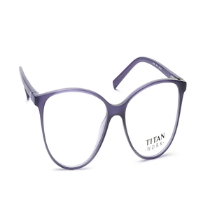 Image 2 of Purple Oval Eyeglasses for Women from Titan Available at Titan Eye+