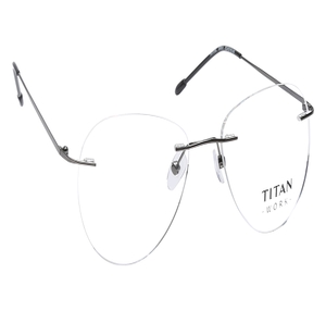 Image 2 of Black Oval Eyeglasses for Men from Titan Available at Titan Eye+