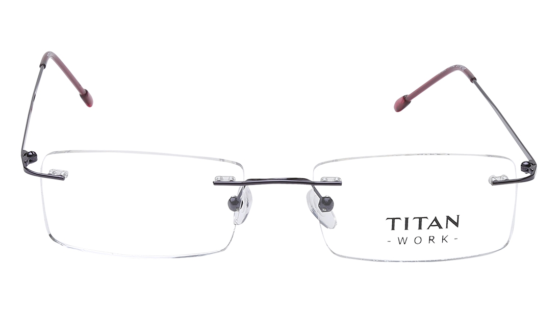 Image 1 of Purple Rectangle Eyeglasses for Women from Titan Available at Titan Eye+