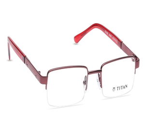 Image 2 of Maroon Rectangle Eyeglasses for Women from Titan Available at Titan Eye+