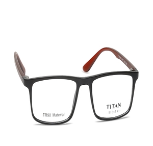 Image 2 of Black Rectangle Eyeglasses for Men and Women from Titan Available at Titan Eye+