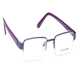 Image 2 of Purple Rectangle Eyeglasses for Women from Titan Available at Titan Eye+