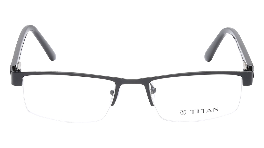 Image 1 of Black Rectangle Eyeglasses for Men and Women from Titan Available at Titan Eye+